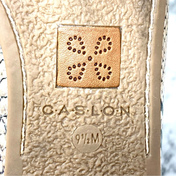 Caslon Brennan Snake Slip On Loafer Flats 9.5 Minimalist Classic Preppy Neutral - Picture 10 of 13